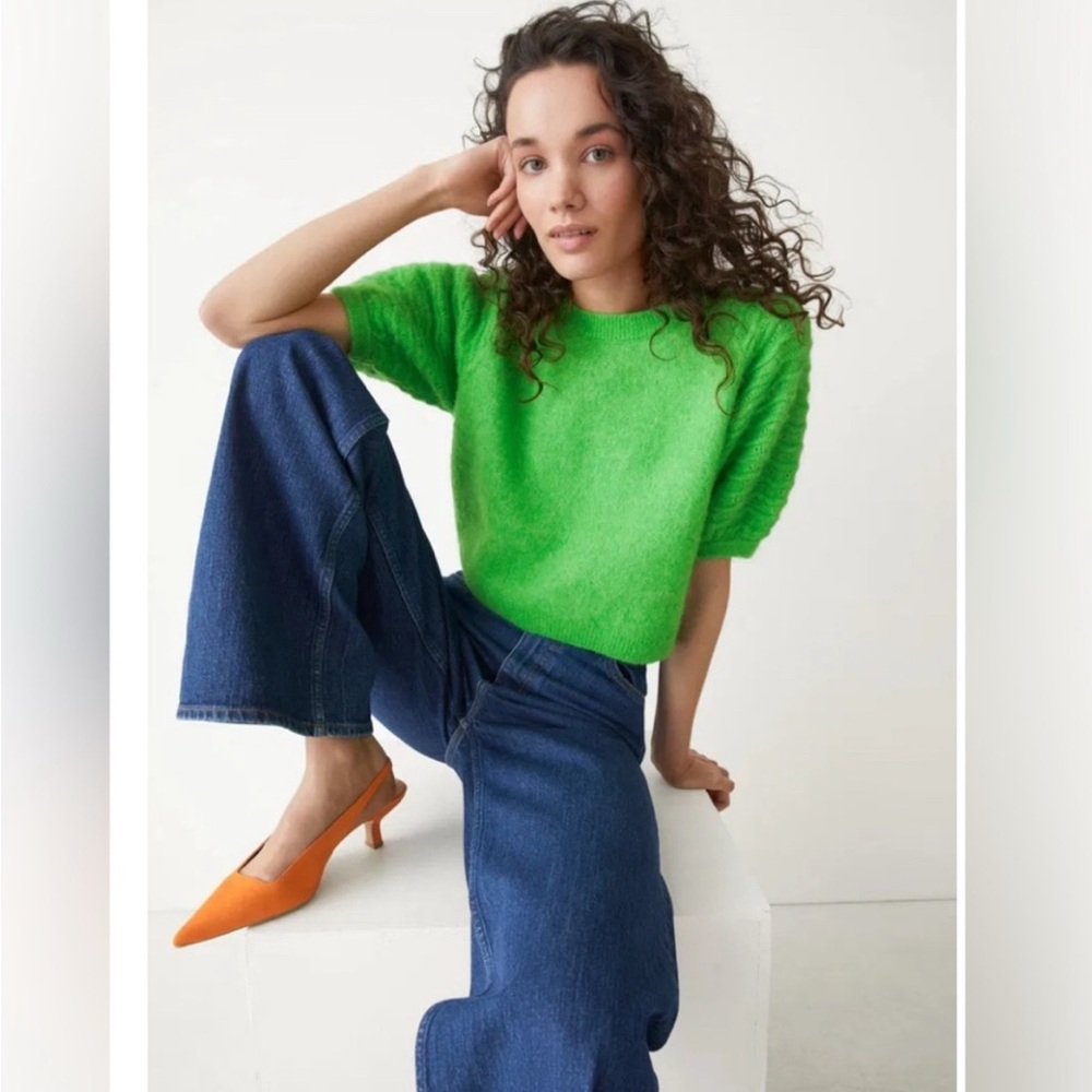 & Other Stories Vibrant Green Sweater - Picture 3 of 3